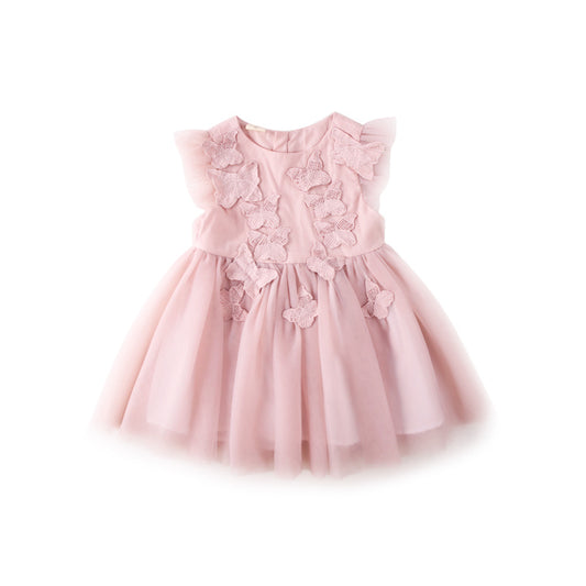 Flying Sleeve Princess Dress Girls Dress Baby Summer Dress